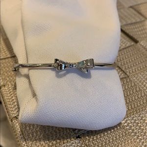 Silver look Kate spade small bow bracelet